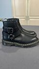 Doc Dr Martens Jaimes Buckle Chelsea Black Leather Boots Size Women 6