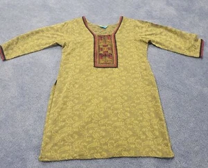 Embroidered Green-Gold Srishti /Persian/India/Religous/Ceremony Coat/Shirt - Picture 1 of 12