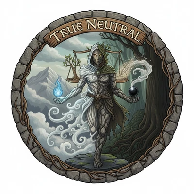 True Neutral Dungeons & Dragons Ballcap - Fantasy Gaming Cap - DnD Alignment Hat - Image 1 of 4