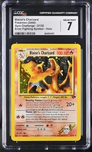 CGC 7 Blaine's Charizard 2000 Gym Challenge 2/132 Holo Pokemon Karte - Bild 1 von 2
