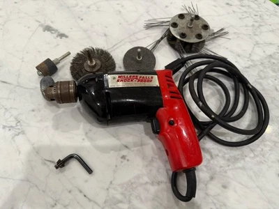 Vintage Millers Falls Shock Proof SP2038 Deluxe 3/8 Electric Drill - Works Well - Image 1 of 4