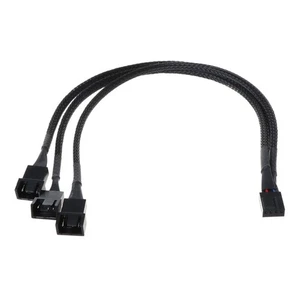 New Fan PWM Extender Cable 4pin to 3 Ways Y Splitter 4pin to 3 x 4pin/3pin Expan - Picture 1 of 8