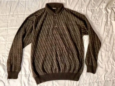 Suéter Acrílico Lana Marrón Bachrach De Colección Para Hombre Talla Grande Foto 1 de 4