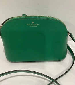 Kate Spade Schuyler Small Dome Green Leather Crossbody Adjustable Strap D410 EC - Bild 1 von 12