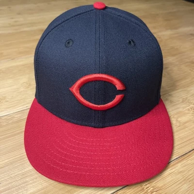 New Era 59FIFTY Cincinnati Reds 1940 World Series Navy Red Fitted 7 1/8 Hat MINT - Image 1 of 4