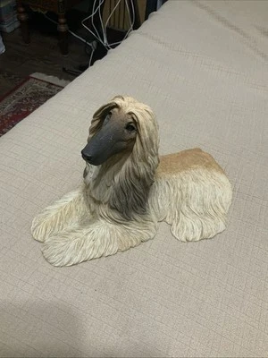 VTG Sandicast Sculpture AFGHAN BLONDE 10-1/4” X 6.5” Signed by Sandra Brue 1988 - Image 1 of 4