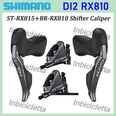 Shimano GRX Di2 ST-RX815+BR-RX810 2x11-speed Disc Brake Shifter Caliper Set - Image 1 of 3