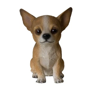 Statuina realistica adorabile testa di cervo chihuahua cane cucciolo seduto decorazione casa - Foto 1 di 3