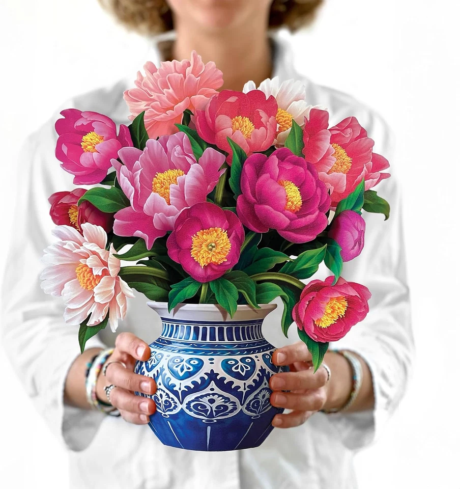 Tarjetas emergentes de papel recién cortadas, Peony Paradise, 12 pulgadas tamaño natural Forever Flower B Foto 1 de 4