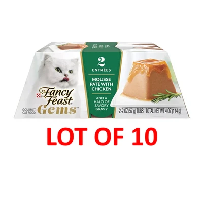 Purina Fancy Feast Gems Chicken Flavor Adult Wet Cat Food, 2ct - 2oz - LOT OF 10 - Image 1 of 4