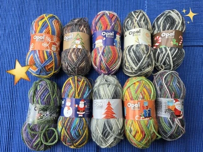 OPAL-Sockenwolle MINI KNÄUEL 10 x 15 Gramm Advent 4fädig NEU - Bild 1 von 4