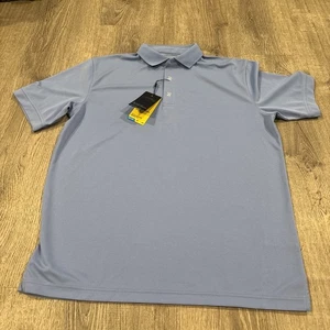 Callaway Golf Polo Shirt Opti Dri UPF50 Cooling Blue Mens Size Medium NWT - Picture 1 of 7