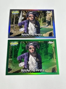 2025 Topps Chrome SpongeBob 25 Patchy The Pirate Silver Green Kelp Refractor - Picture 1 of 9