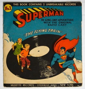 1947 SUPERMAN Records & Book #1 Musette The Flying Train - Picture 1 of 9