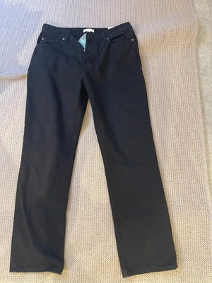 NEW Ladies Black Denim Jeans Size 14 90's Straight High Waist from H&M RRP 29.99 - Image 1 of 4