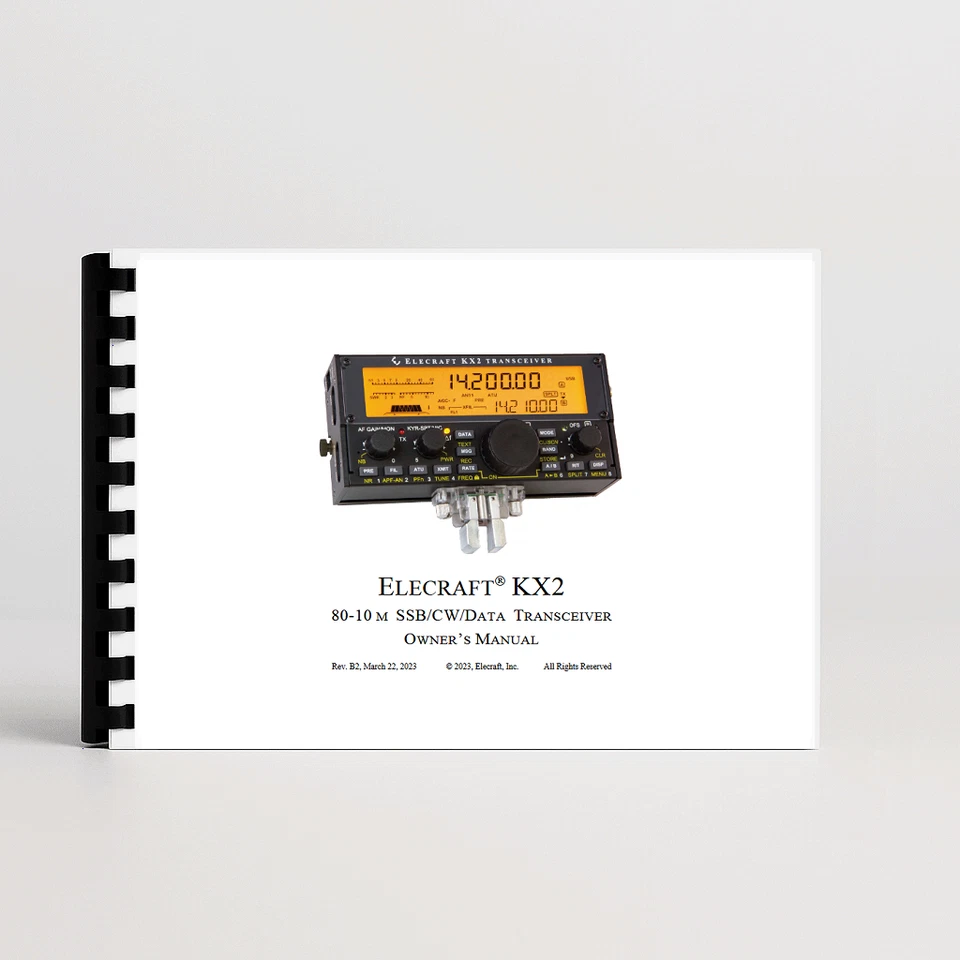 Owners Manual for Elecraft KX2 Pocket Sized Transceivers - Image 1 of 1