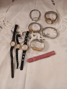 Lot of 8 Vintage Ladies Watches, Timex, Woldman And More, Batteries/parts - Picture 1 of 3