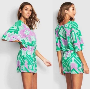 SEAFOLLY Revolve Bandana Bay Kaftan Lavendel Lila und Grün Größe Small - Bild 1 von 10
