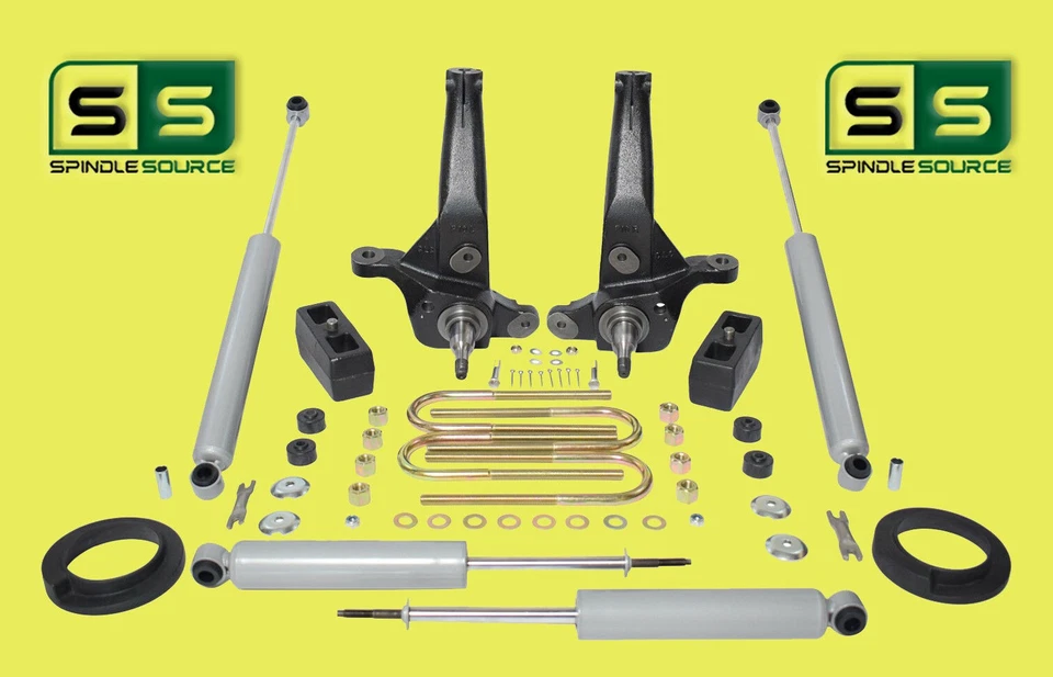 5" / 3" Lift Kit Spindles Blocks Coil Spacers Shocks FOR 01-09 Ford Ranger 2WD - Image 1 of 1