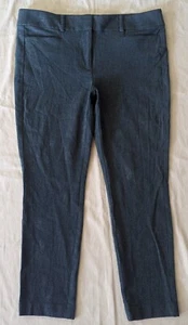 LOFT Women's Skinny Textured Ankle Pants Dress Stretch Dark Turquoise SIZE 12 - Picture 1 of 12