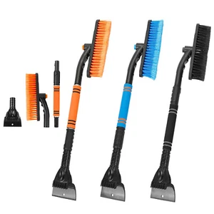 Snow Scraper w/ Large Brush Head, Extendable Ice Scraper and Snow Brush for Car - Picture 1 of 31