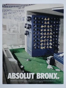 The Bronx N.Y. Yankees Dugout Absolut Vodka Vintage 02 Original Print Ad 8 x 11" - Picture 1 of 5