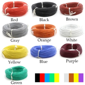 Single Core Stranded Wire Cable 2-30AWG 10 Colors Flexible Silicone Wire Cable - Picture 1 of 12