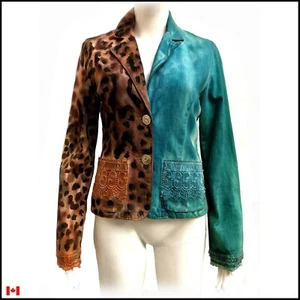 denim woman jacket luxury brand autumn spring brown blue sequin embroidered bead - Bild 1 von 24