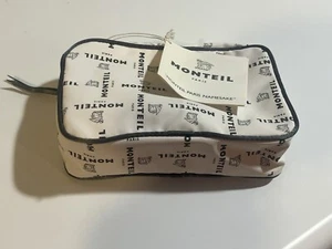 Vintage Monteil Paris Logo Cosmetic Pouch Travel Bag Unused 6.25”x4.25” - Picture 1 of 2