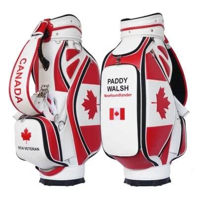 Canadian Flag golf bag - Customized with your name/initials, colors and logos - Image 1 of 4