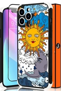 Iphone 13 Pro Sun And Moon tpu bumper Case with screen protector - Picture 1 of 5