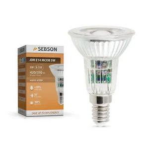 LED Lampe E14 warmweiß 5W / 50W 420lm Leuchtmittel Strahler Spot COB 230V SEBSON - Bild 1 von 5