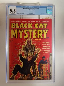 Black Cat Mystery Comics #33 1952 - CGC 5.5  Precode Horror Lee Elias Cover - Picture 1 of 16