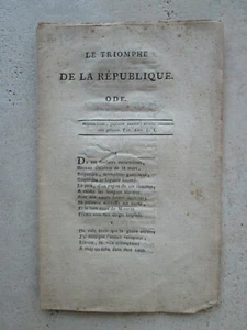 DUPUY : LE TRIOMPHE DE LA REPUBLIQUE ode. Avignon, 1802. Perfide Albion. - Picture 1 of 3