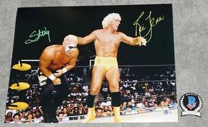 STING & RIC FLAIR Signed Wrestling 16x20 photo + BECKETT Witness COA - Picture 1 of 2
