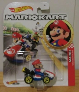 New Hot Wheels Mario Kart Mario Standard Kart 1/64 NOC - Picture 1 of 2