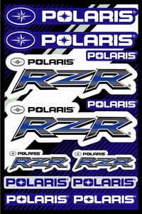Polaris RZR Razor Sticker Decal Sheet Ink Blue - Picture 1 of 1