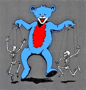 Grateful Dead Vintage Decal Sticker | Skeleton Skull Dancing Puppets Car NOS - Picture 1 of 1
