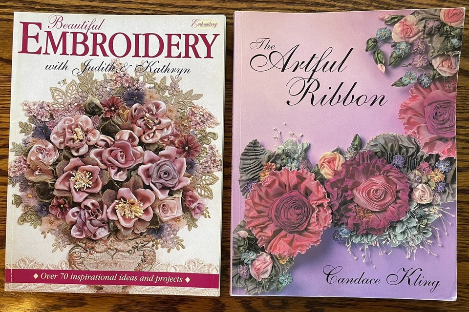 Lot of 2 Victorian Ribbon work Book The Artful Ribbon & Beautiful Embroidery  - Image 1 of 1