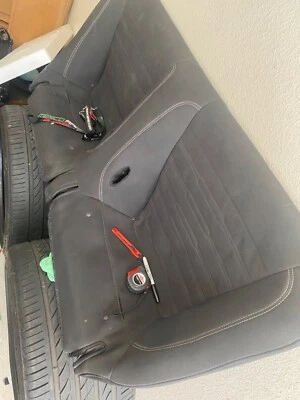 2015-17 s550 mustang (V6 ecoboost Gt/premium) rear seats (black cloth)  - Image 1 of 2