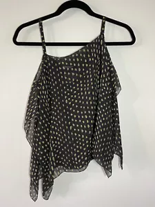 Camicetta top asimmetrica a pois Max Mara Pure Seta Made Italy taglia US 2 - Foto 1 di 10