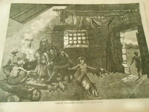 Gravure 1873 - Irlande un interieur Irlandais - Picture 1 of 1