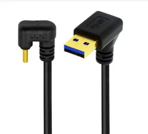 USB-A 3.0 Male to USB-C 3.1 Male Angled Fast Charging Data Extension Cable 0.3m - Picture 1 of 8