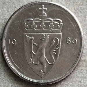Norway 50 Ore Coin 1989 - Picture 1 of 2