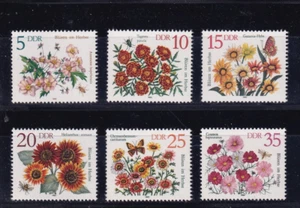 DDR MNH ** 2737-42 SC 2295-00 Fall flowers - Picture 1 of 1