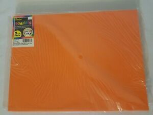 Pack of 10 Darice Foamies Craft Foam Sheets Orange 2mm Thick (9 x 12 inches)