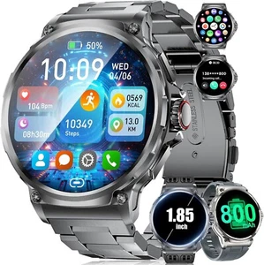 SUNKTA EF10-F Montre Connectée Homme avec 1,85'' HD Grand Écran/800mAh - Zdjęcie 1 z 8