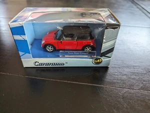 Mini Cooper Diecast Red Car Black Roof 1:43 Model Cararama New - Picture 1 of 7