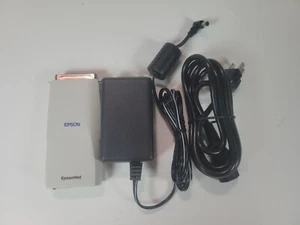EPSON EPSONNET 10/100 BASE TX EXT. PRINT SERVER EU-44 ETHERNET W/ POWER SUPPLY - Picture 1 of 8