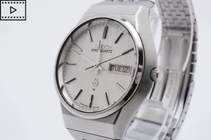 Rare 1975 [NEAR MINT] Vintage SEIKO King Quartz 0853-8001 Stripe Watch JAPAN - Picture 1 of 14